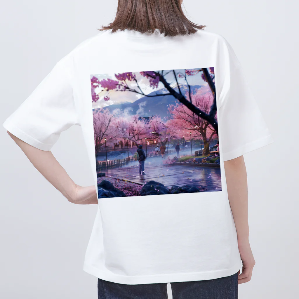 AQUAMETAVERSEの満開の桜を鑑賞する私 アメジスト 2846 オーバーサイズTシャツ