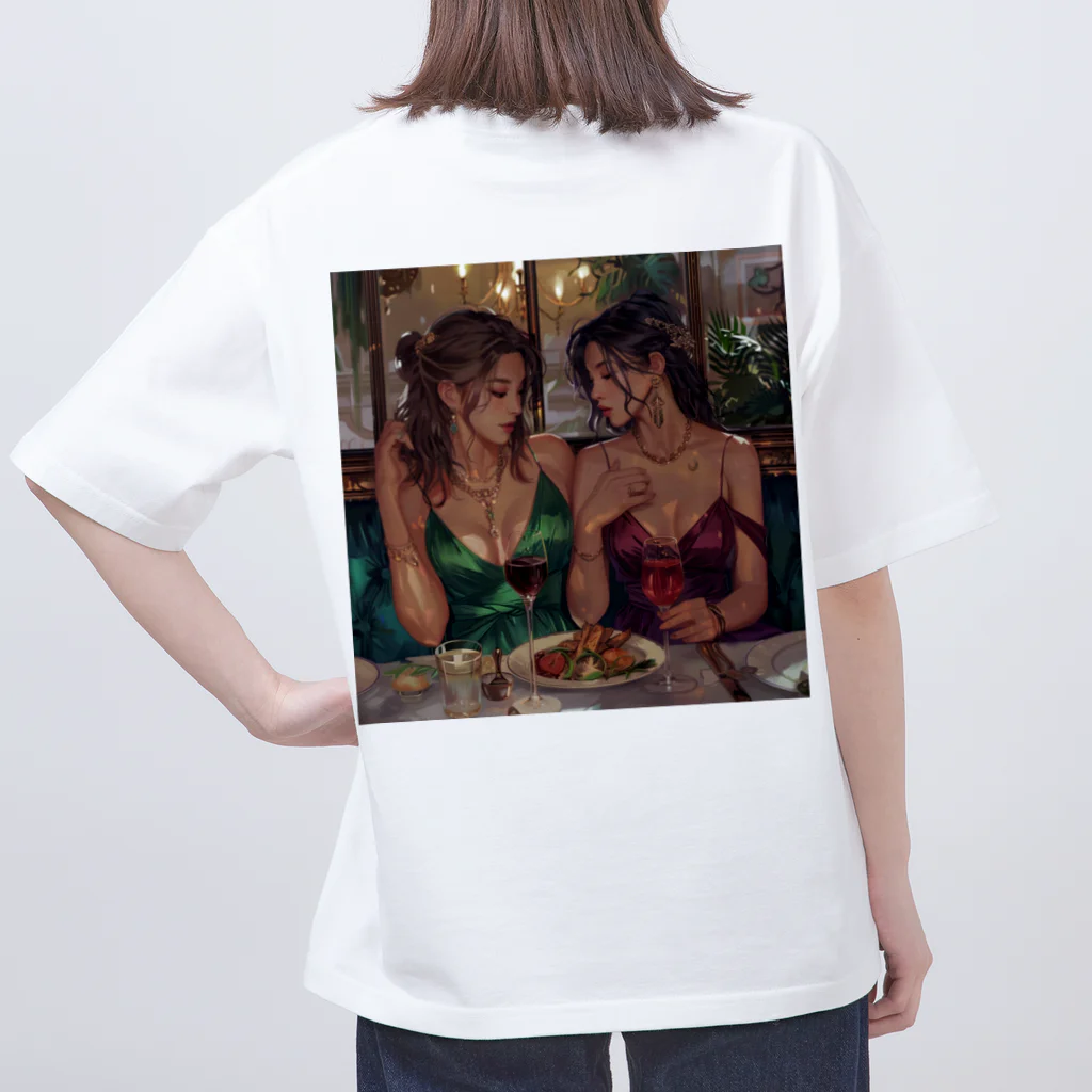 AQUAMETAVERSEの料理を満喫するセクシー美女 アメジスト 2846 Oversized T-Shirt