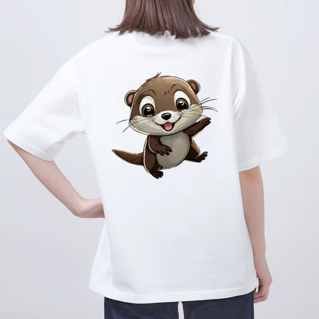 いろは物語のコツメカワウソが花屋でアルバイトしています！ オーバーサイズTシャツ