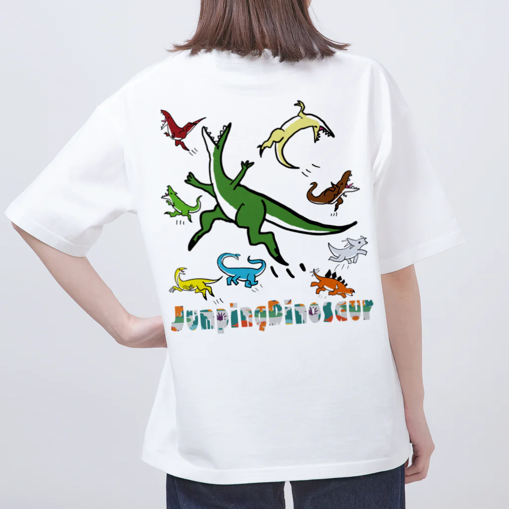 ひのぱぱラボのジャンピングダイナソー Oversized T-Shirt