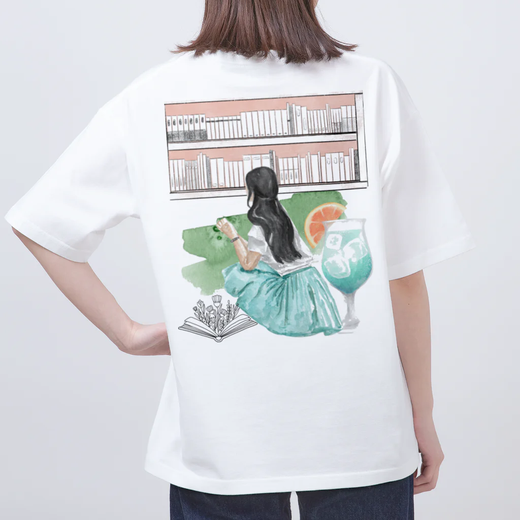 のんきな木の本と酒と女の子 Oversized T-Shirt