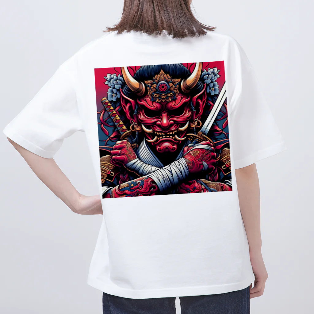 ARMORのスカルグローブと般若 Oversized T-Shirt