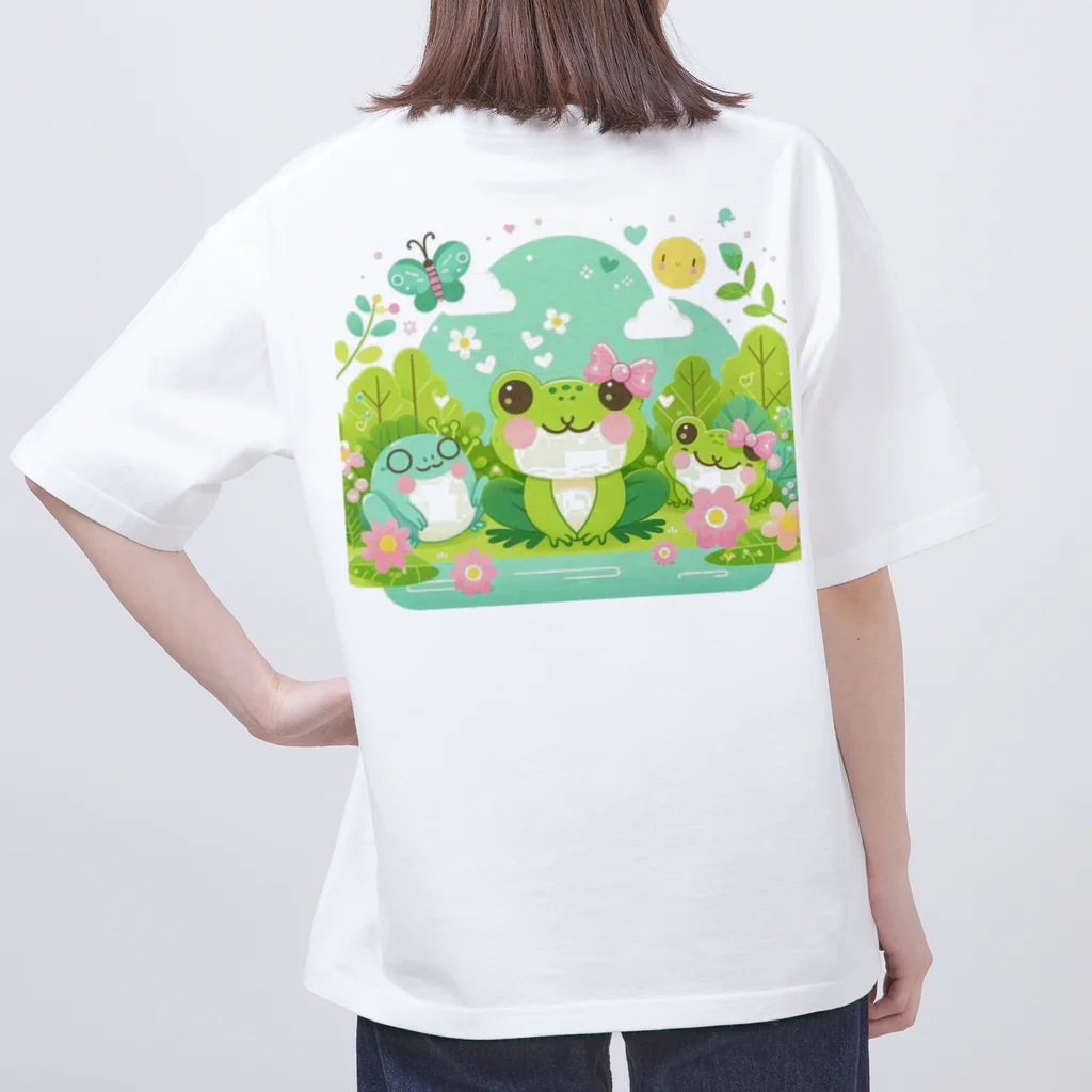 スタイリッシュベアーの春を感じるぷにぷにカエル Oversized T-Shirt