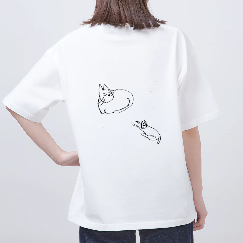 Sachi_アートの先生のずーと猫 オーバーサイズTシャツ
