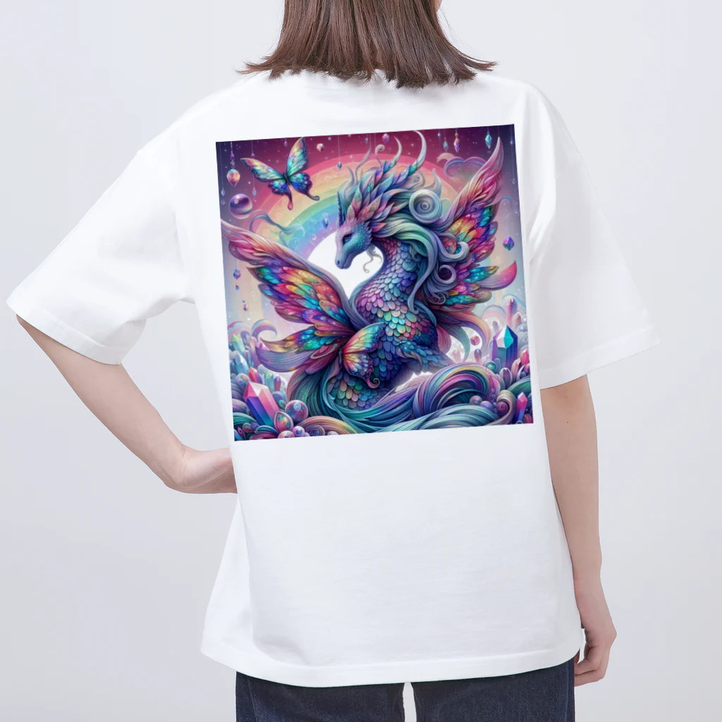 チロライショップのカラフル羽馬 オーバーサイズTシャツ