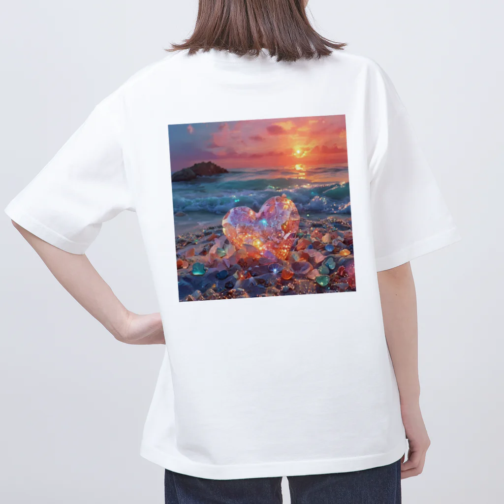 Mellow-Skyの美しすぎるハートシーグラス オーバーサイズTシャツ