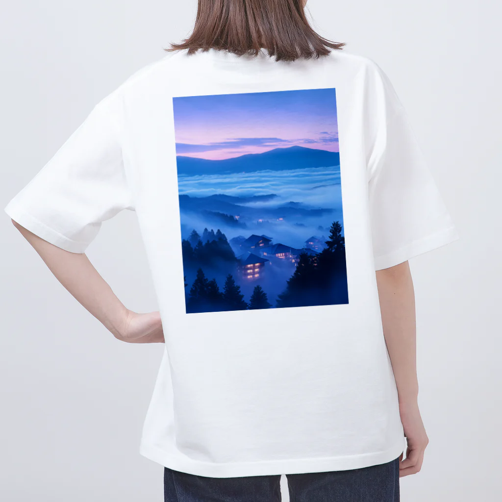 AQUAMETAVERSEの雲海とホテル街の灯　ラフルール　1859 オーバーサイズTシャツ