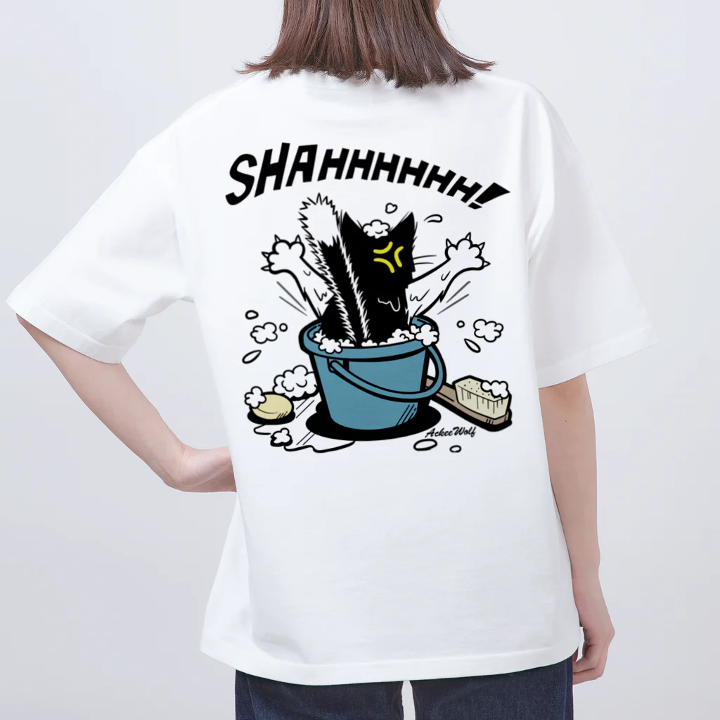 AckeeWolf Art Shopの猫シャンプー オーバーサイズTシャツ