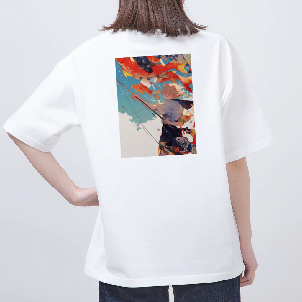 AQUAMETAVERSEの鯉のぼりを操る男の子　ラフルール　1859 Oversized T-Shirt