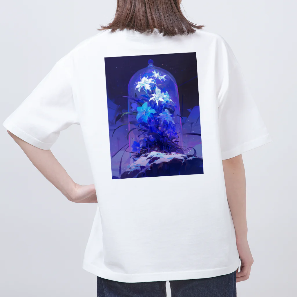 AQUAMETAVERSEのブリザードフラワーをガラスドームの中へ　ラフルール　1859 Oversized T-Shirt