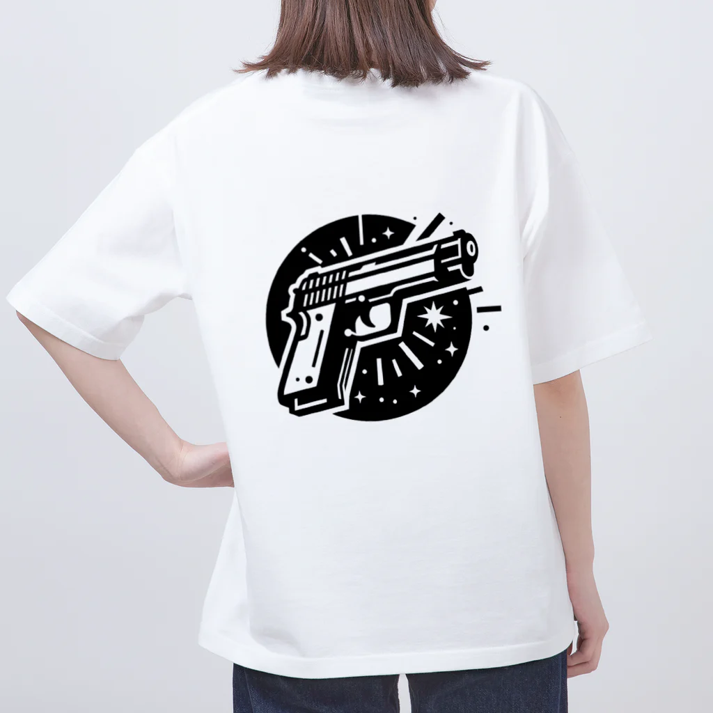 Yutaka_Hの銃ロゴTシャツ Oversized T-Shirt