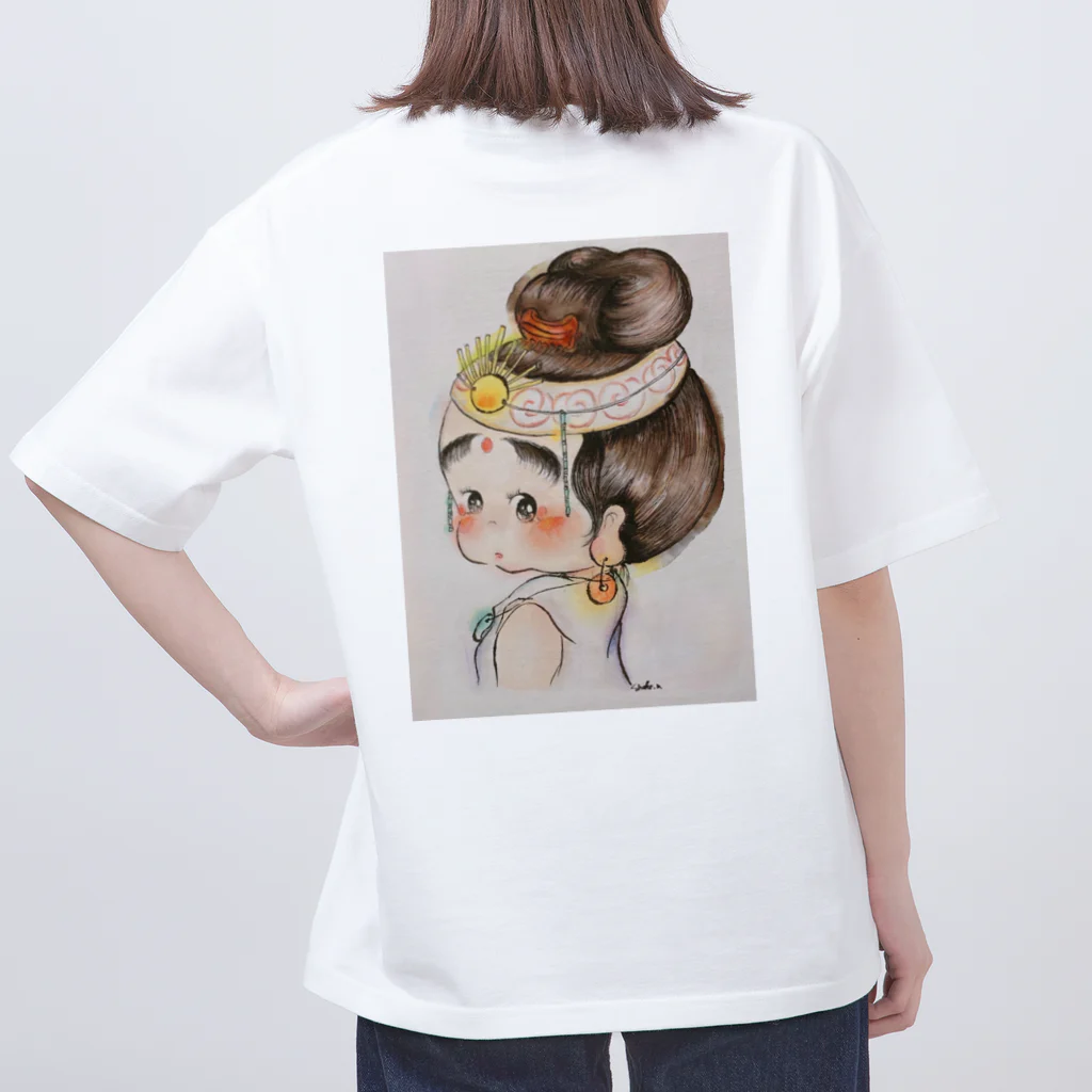 諸子阿  shoko.a しょこあ　ショコアデザインの卑弥呼ちゃん オーバーサイズTシャツ