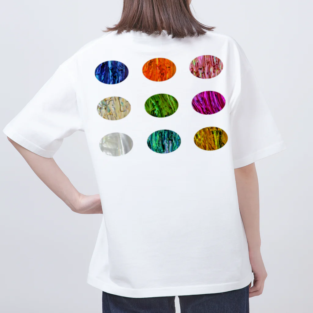yurisacinの迷彩柄（１４)　横 オーバーサイズTシャツ