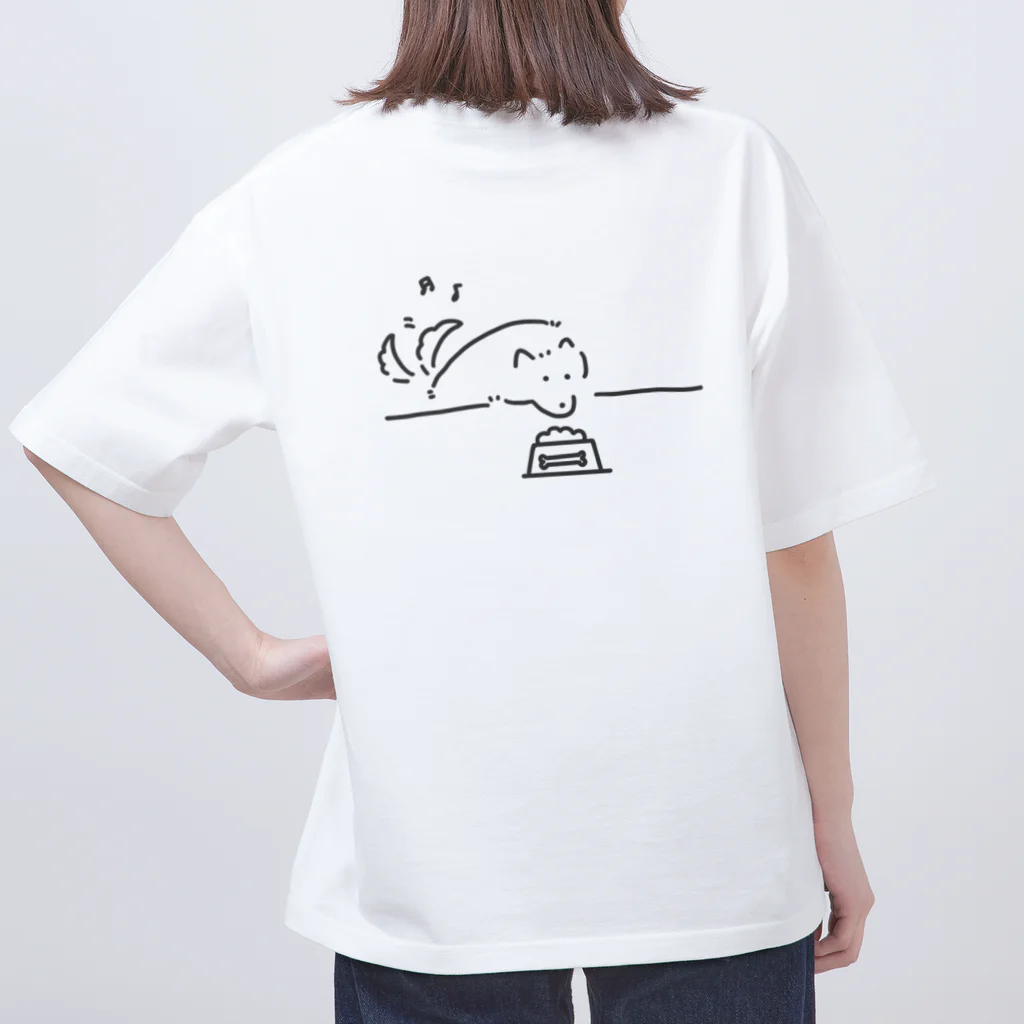 coyachi__の至福のひととき待ち犬 オーバーサイズTシャツ