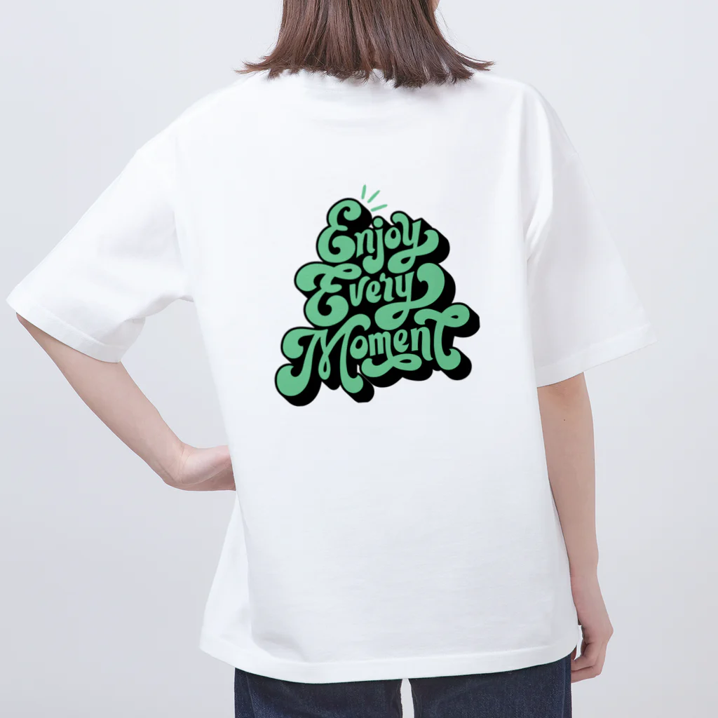 さりげないおふざけのバックプリントオーバーサイズTシャツ Oversized T-Shirt