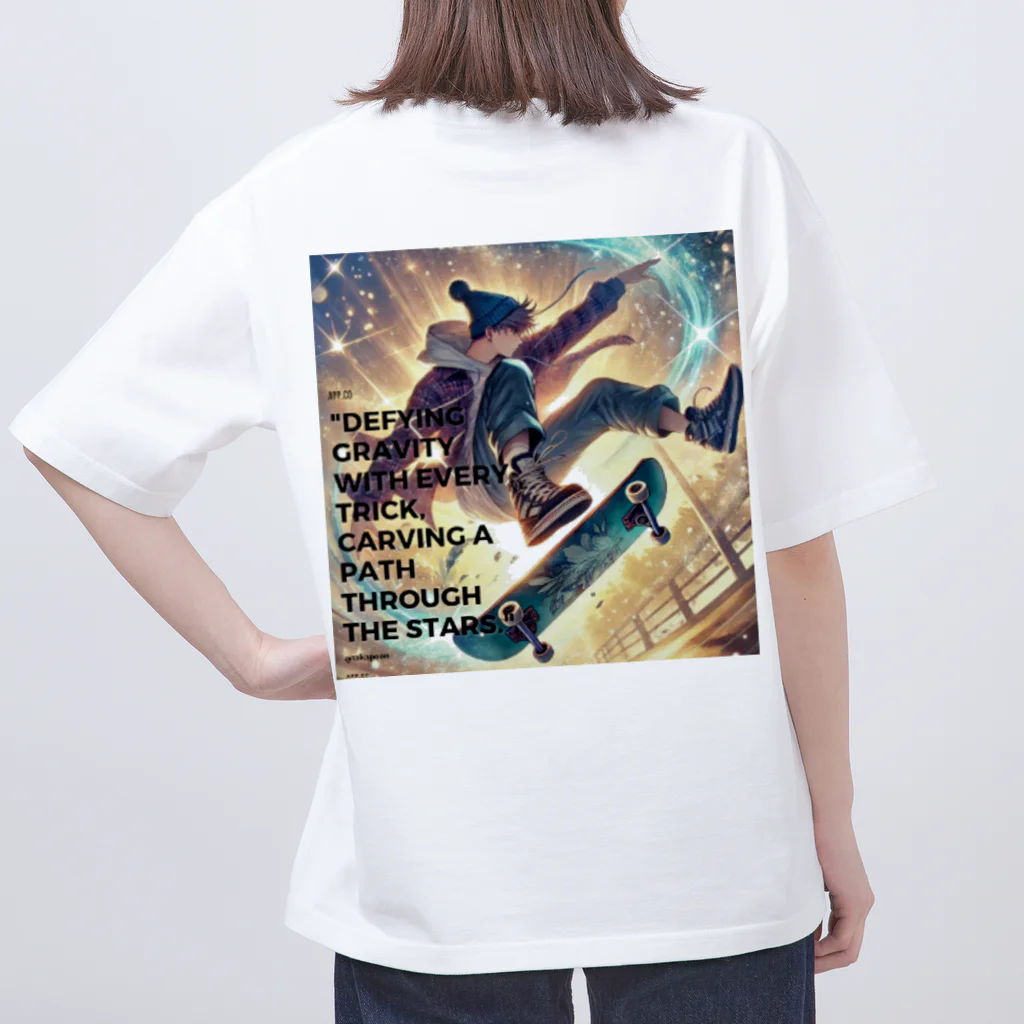 takapoonの星空に挑むスケートボードの奇跡 Oversized T-Shirt