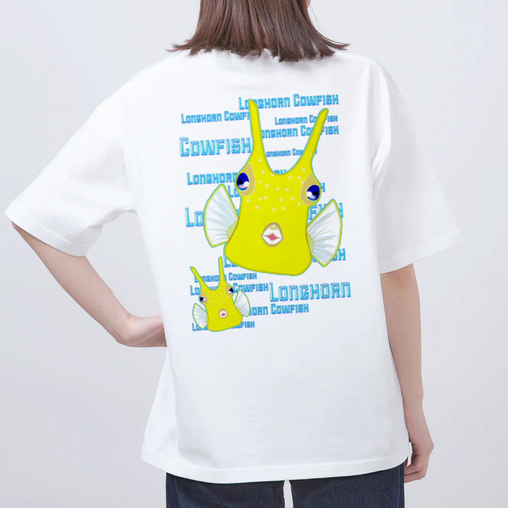 LalaHangeulのLonghorn Cowfish(コンゴウフグ)　バックプリント オーバーサイズTシャツ