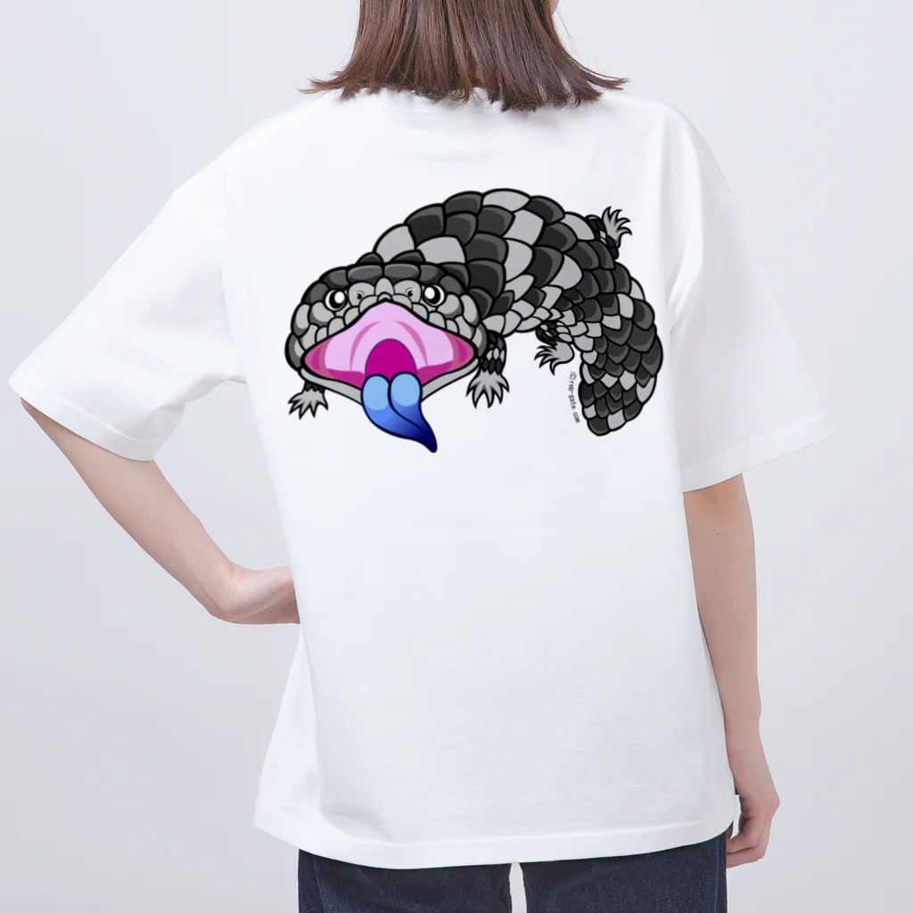 もむのふの爬虫類グッズやさんのマツカサトカゲちゃんバックプリント Oversized T-Shirt