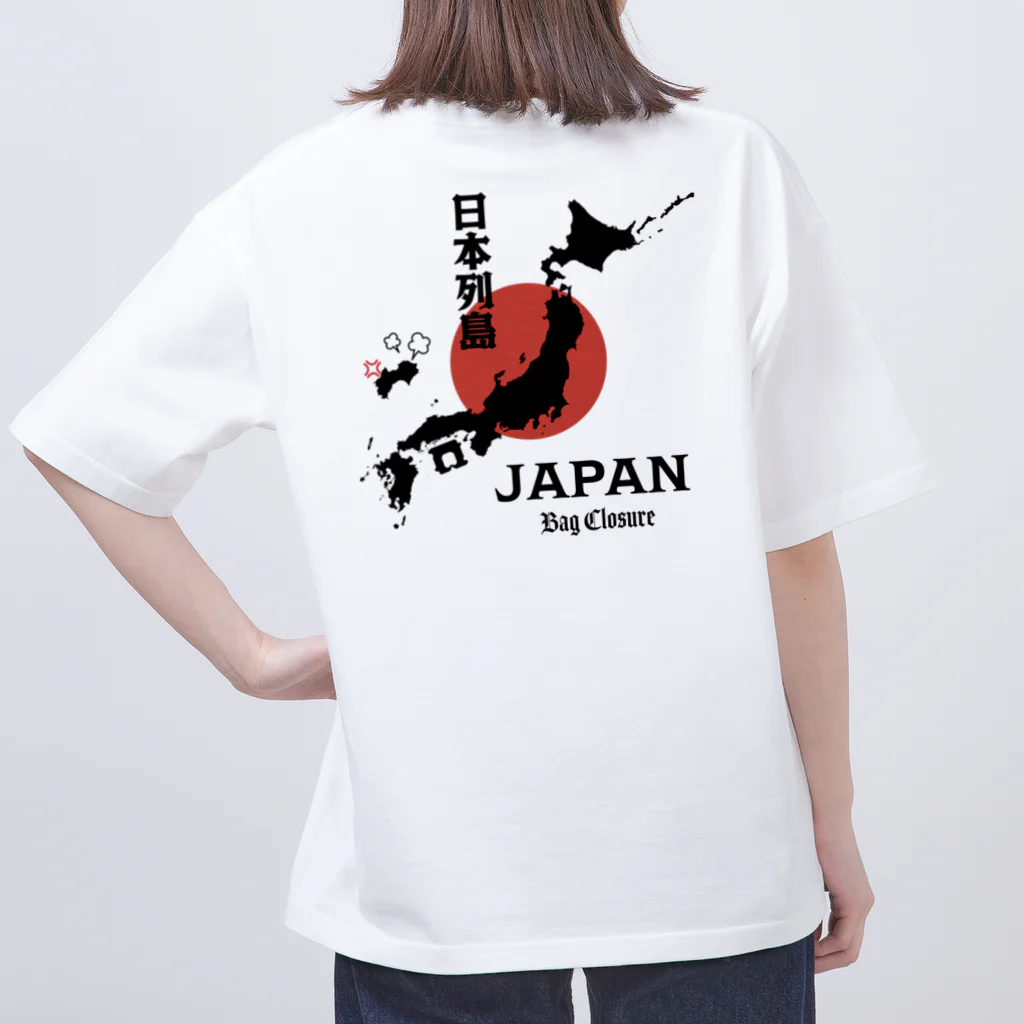 kg_shopの[★バック] 日本列島の四国が『パンの袋とめるやつ』でも意外と気付かない説 オーバーサイズTシャツ