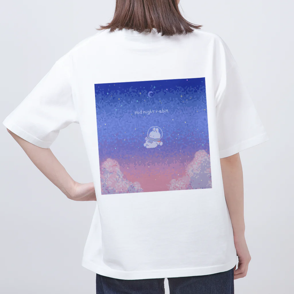 ヨミミの宇宙SHOPのパステルピンク_三日月_dot Oversized T-Shirt