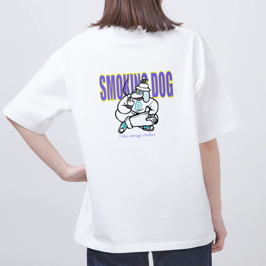 あきらんどのsmoking dog オーバーサイズTシャツ