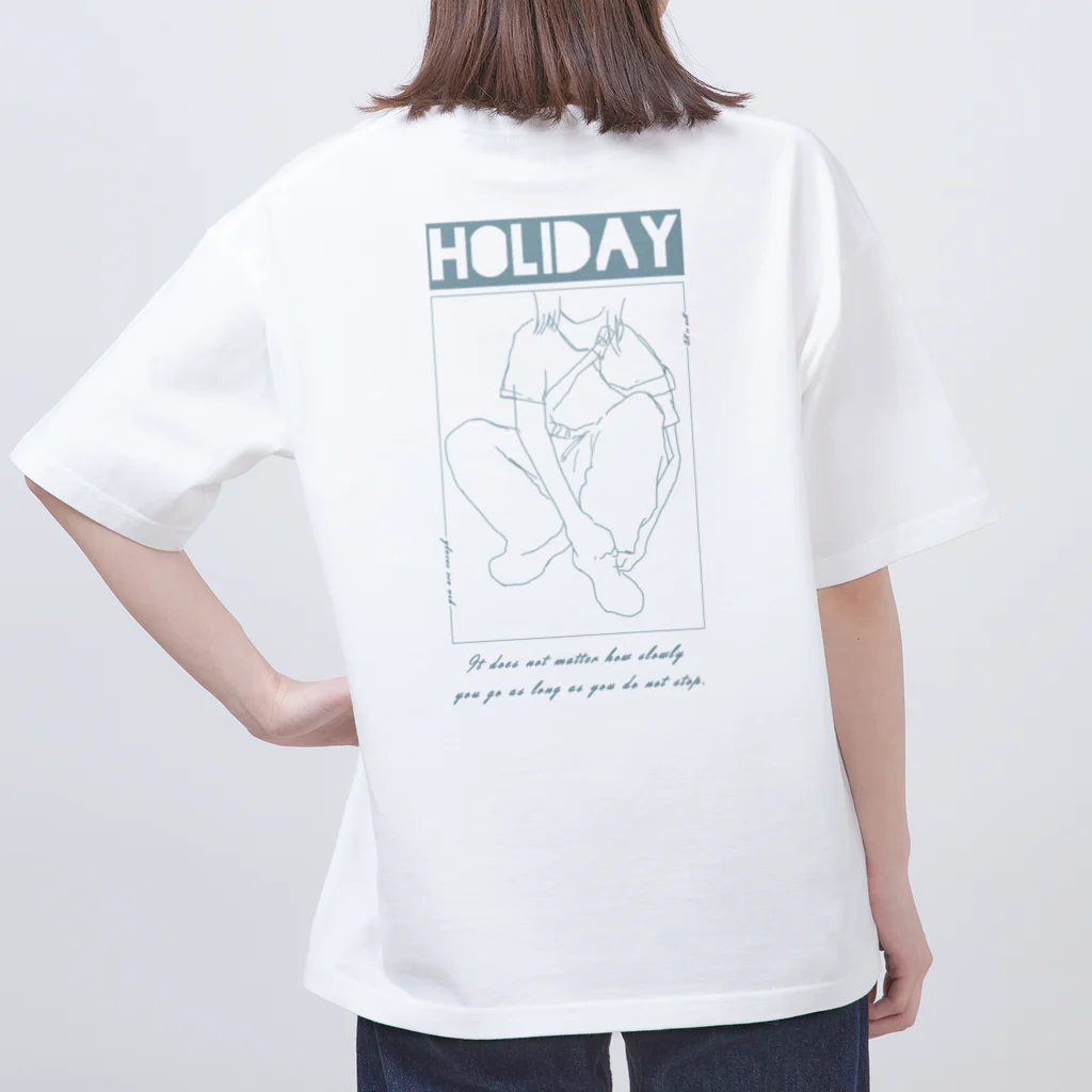 atelier PinoMiのHOLIDAY ( ブルー ) オーバーサイズTシャツ