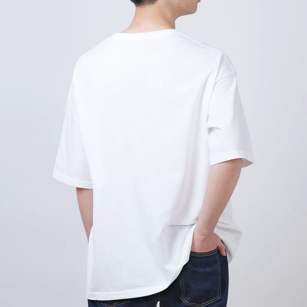 mei-channel SUZURI店のメイとトト　（モノクロ） オーバーサイズTシャツ