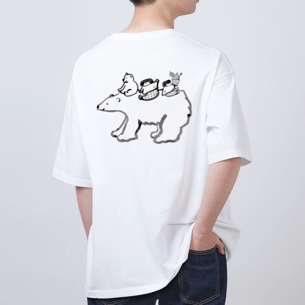 Umi Amaoto の（背面）シロクマとまめズ オーバーサイズTシャツ