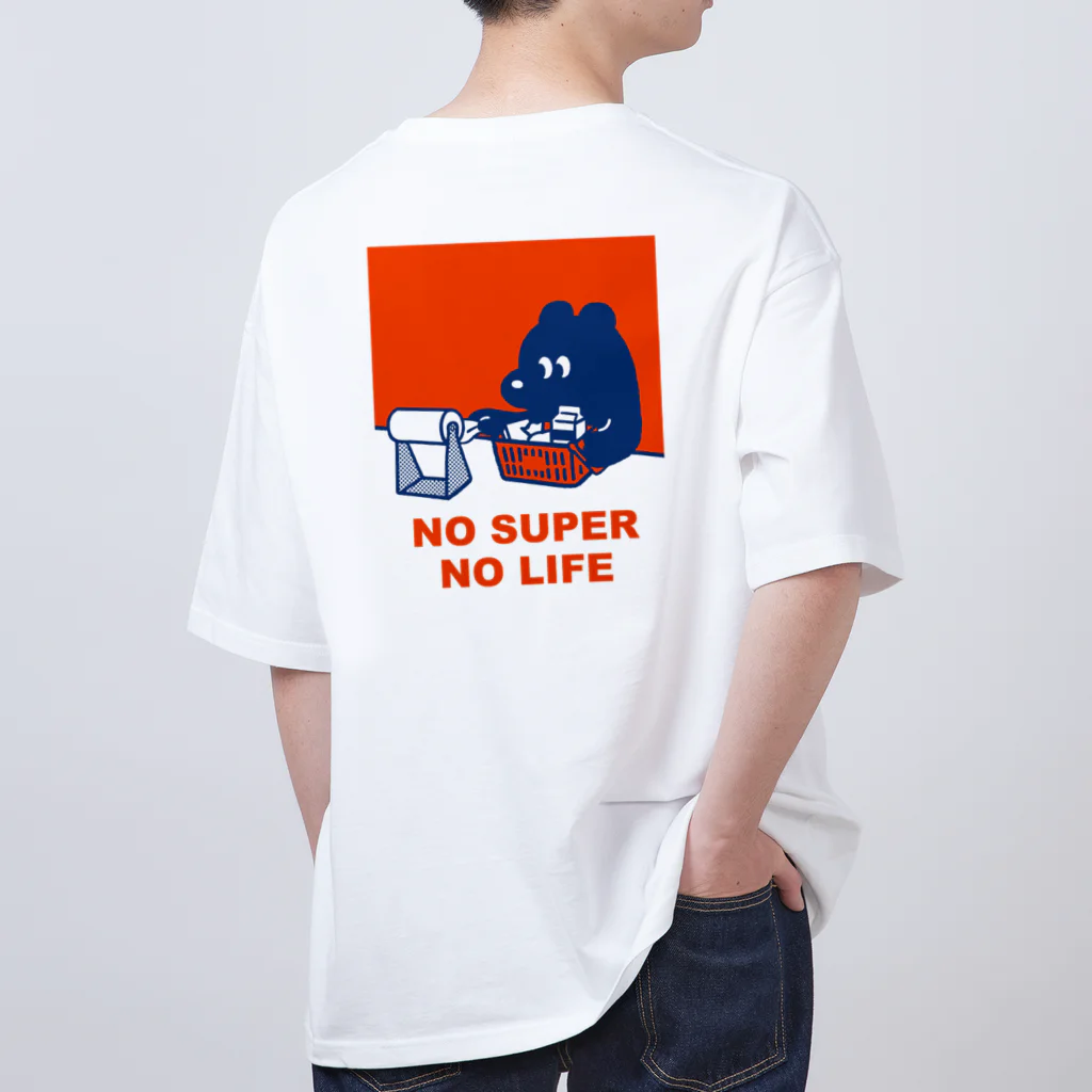 トマトマーケットのNO SUPER,NO LIFE(レッド) オーバーサイズTシャツ