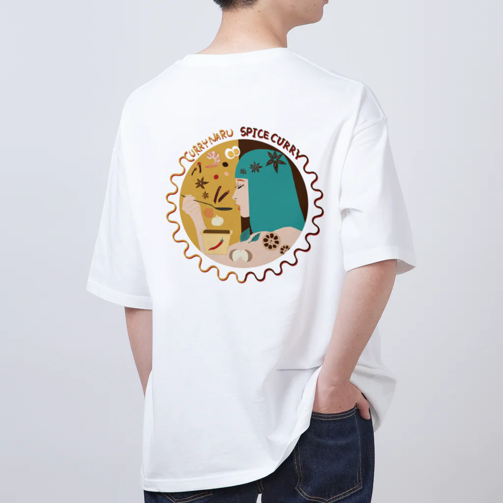 華麗なるスパイスカレー部のショップのcurry naru Tシャツ Oversized T-Shirt