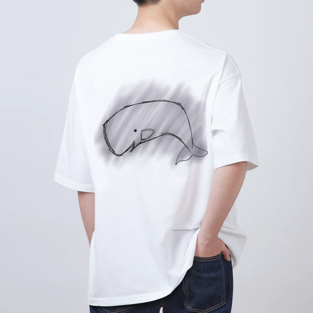 海来　漁師の嫁の海のアイテムの手描きまっこう Oversized T-Shirt
