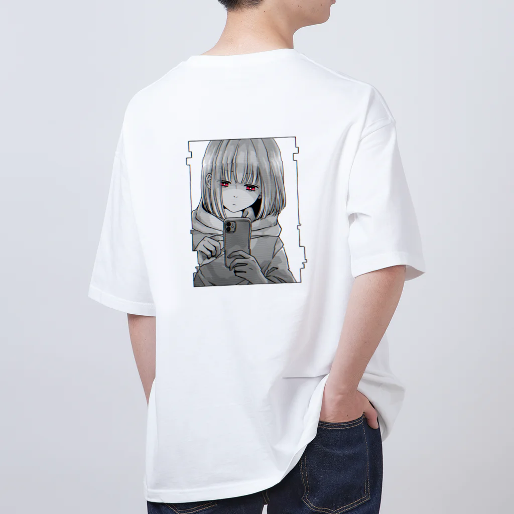 ぴよこちゃん。のメンヘラぴよこちゃん。バックプリントTシャツ オーバーサイズTシャツ