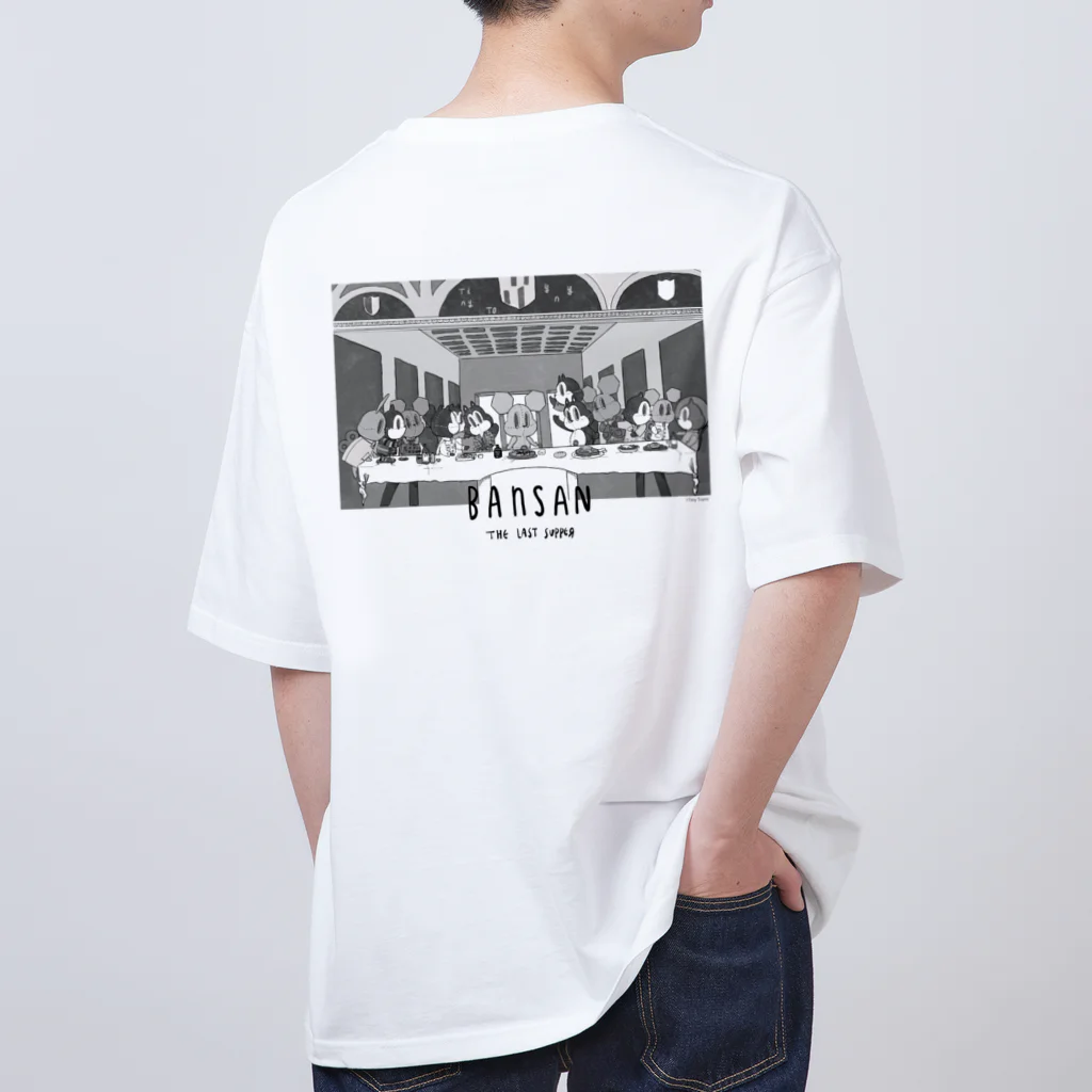 Tiny Toyny のTiny Toyny - Tiny Toyny the last supper back print hoodie / white Oversized T-Shirt