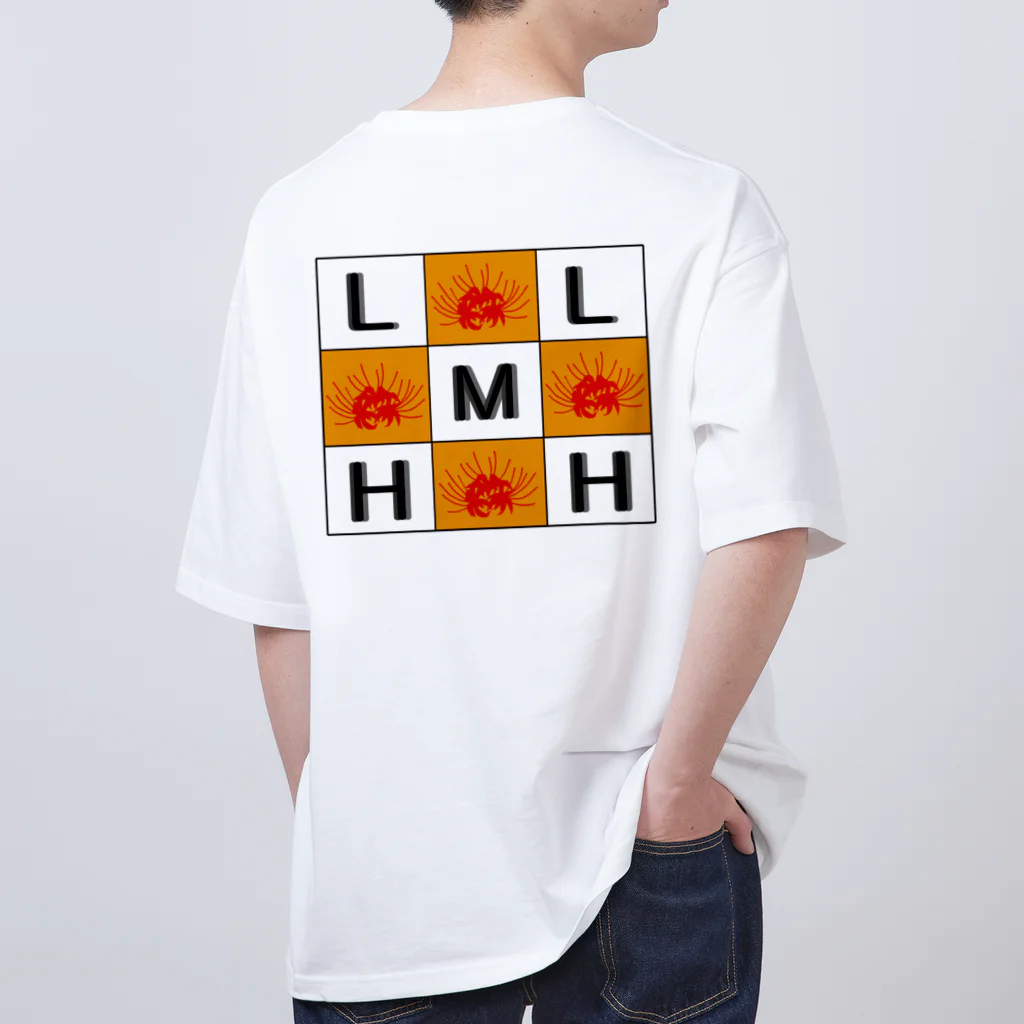 リコリス・曼珠沙華・ヒガンバナのL.M.H Clubロゴ合わせ Oversized T-Shirt