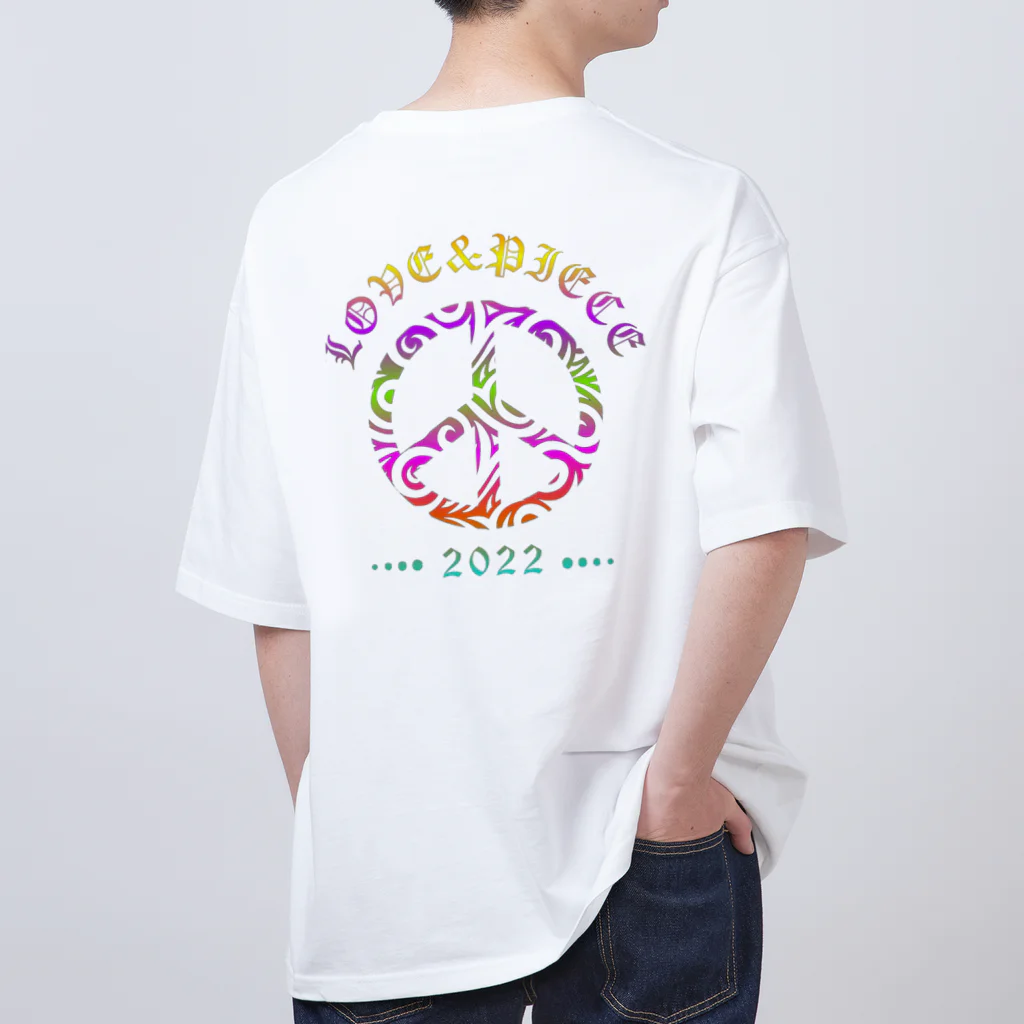 薈.collectionのLove＆peaceシリーズRainbowcolorバージョン オーバーサイズTシャツ