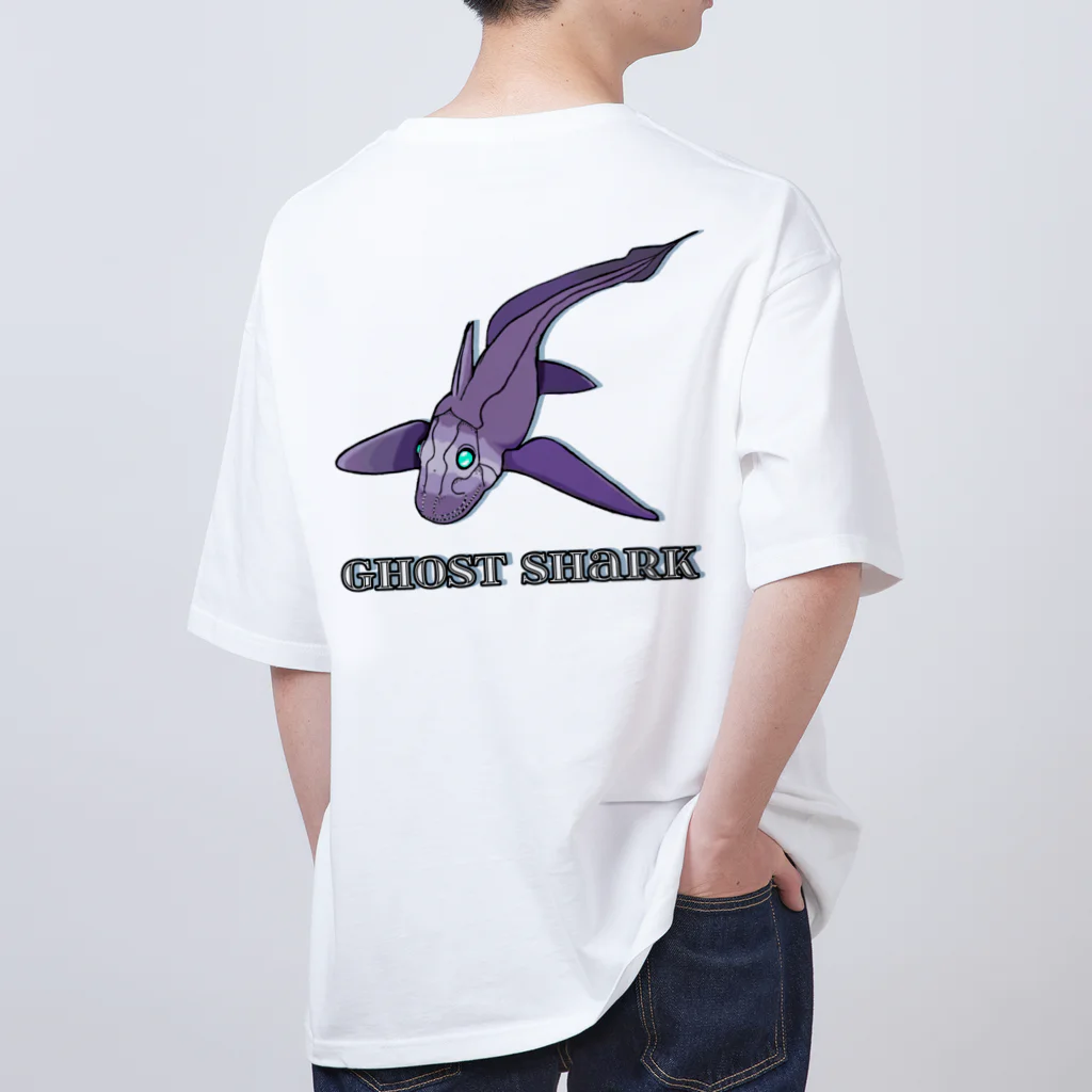 LalaHangeulのGhost Shark バックプリント Oversized T-Shirt