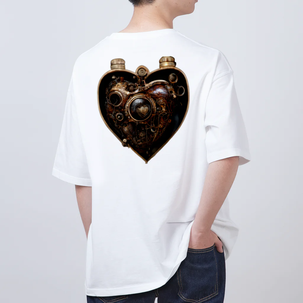 kuukai-koubouの鋼鉄のハート オーバーサイズTシャツ
