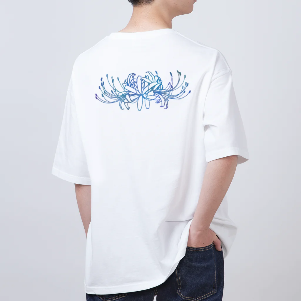 綾錦工房 りこりすの曼珠沙華 【月光】 オーバーサイズTシャツ