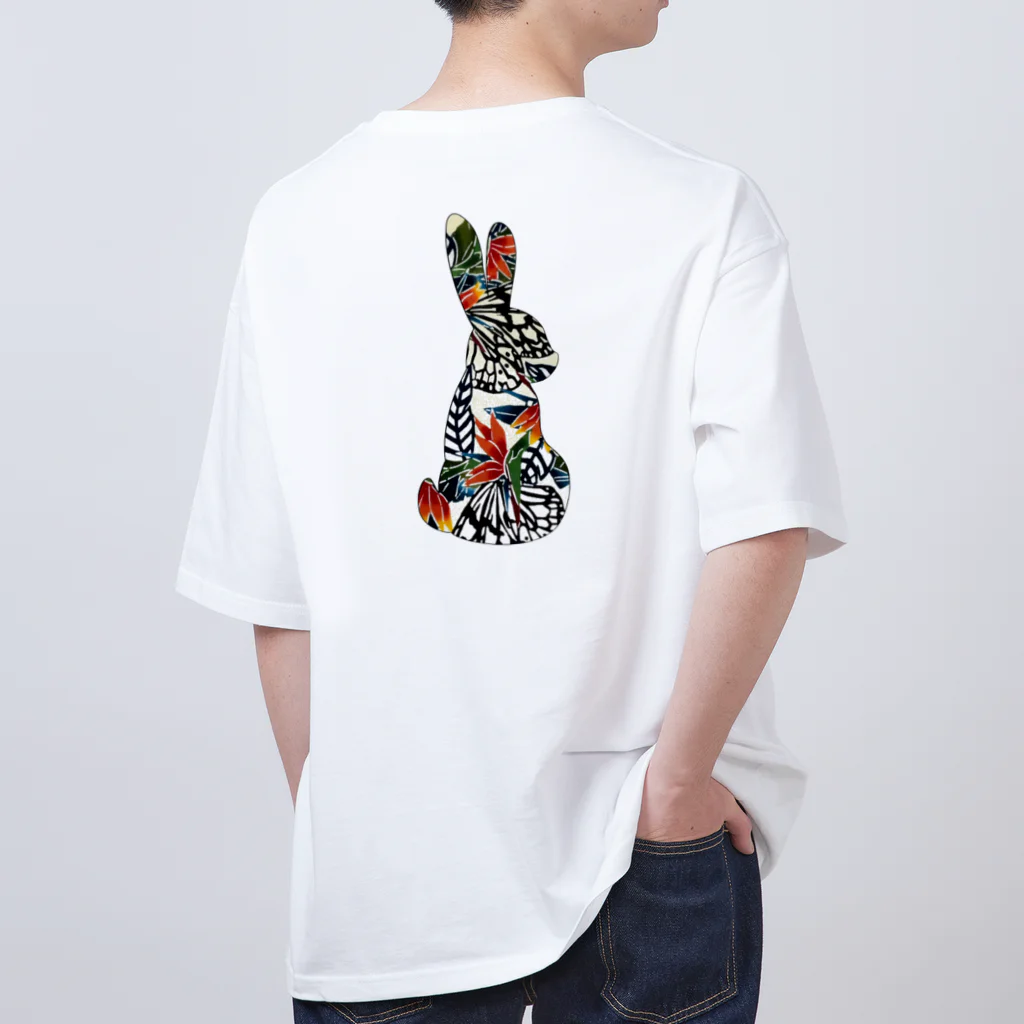 Color Rabbitの南国のうさぎさん オーバーサイズTシャツ