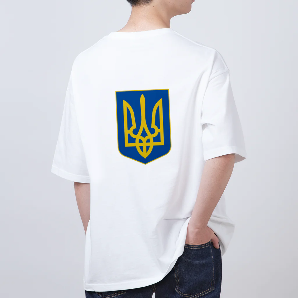 独立社PR,LLCのウクライナ応援 Save Ukraine 徹底抗戦 Oversized T-Shirt