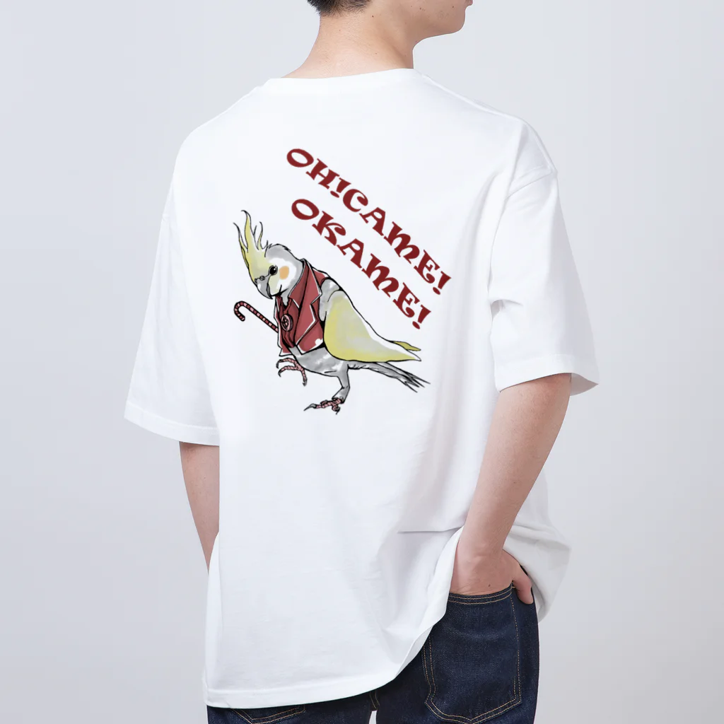 Cockatiel PartYのOH!CAME!OKAME!なオカメインコtシャツ オーバーサイズTシャツ