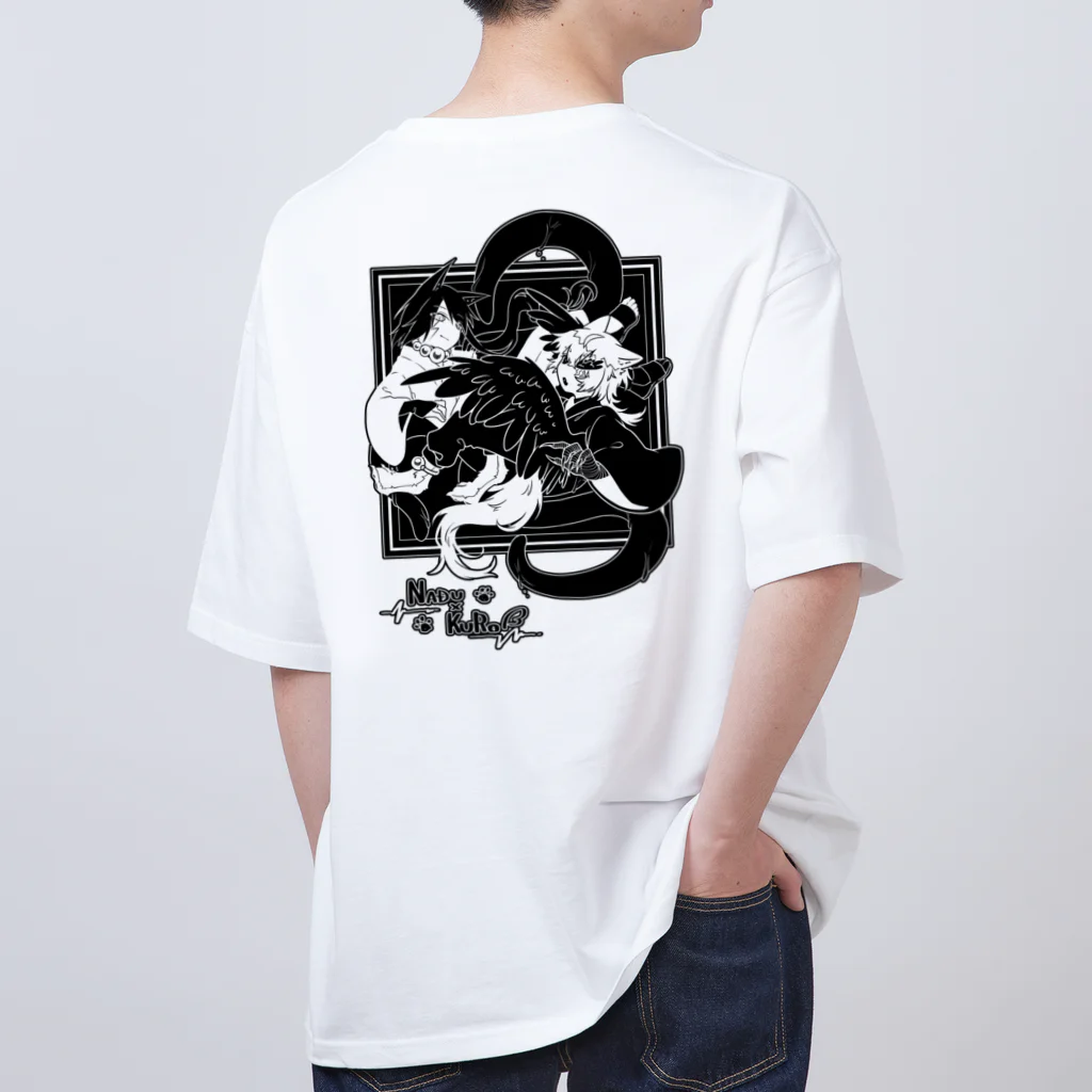 狐火箱のNADU×KURO(淡色地向け) Oversized T-Shirt