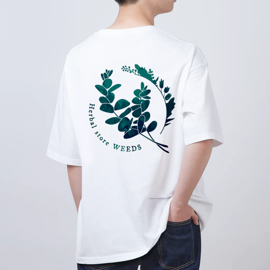 薬草専門店WEEDSのスタンダード横ロゴ Oversized T-Shirt