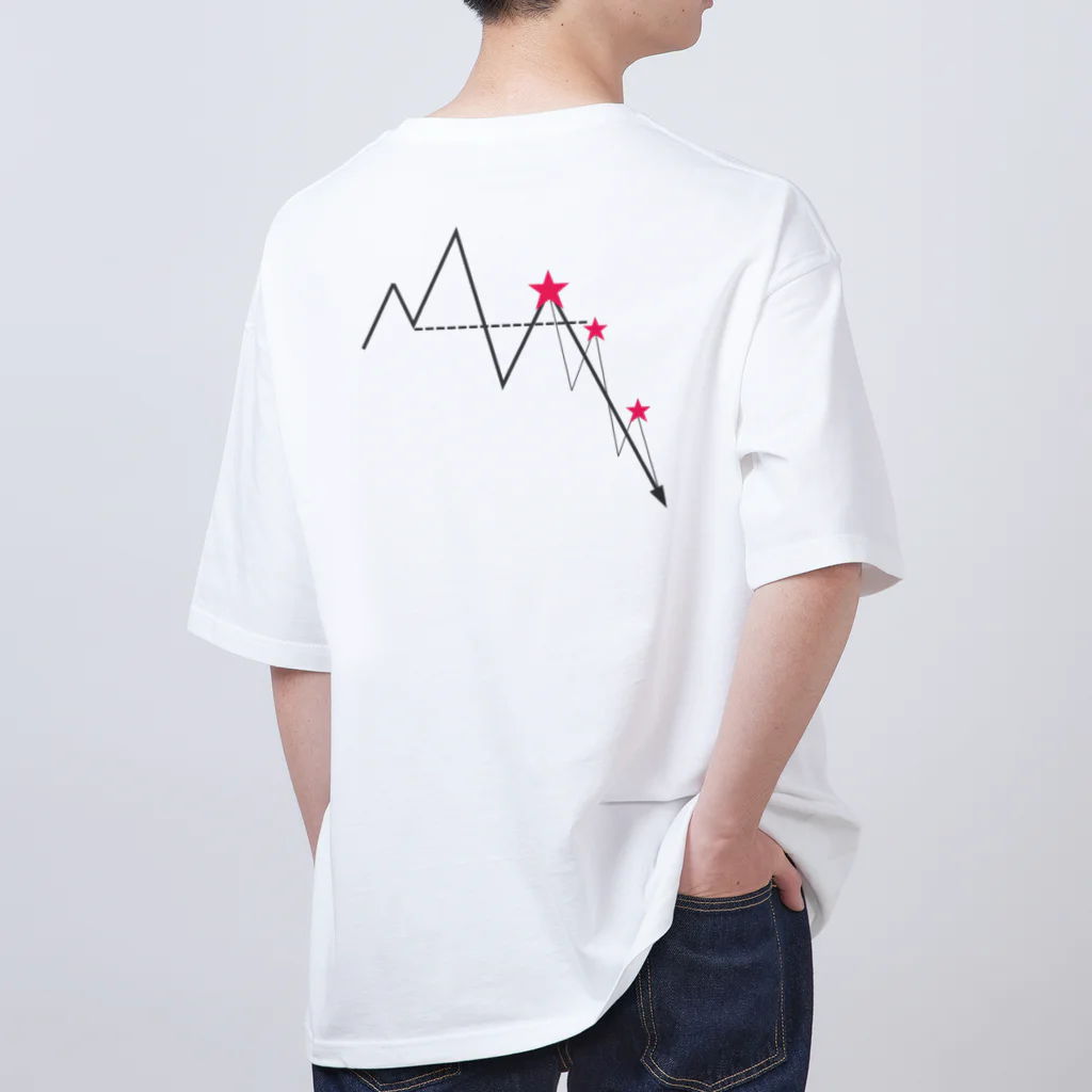 ローソク足のtoreten-Tシャツ Oversized T-Shirt