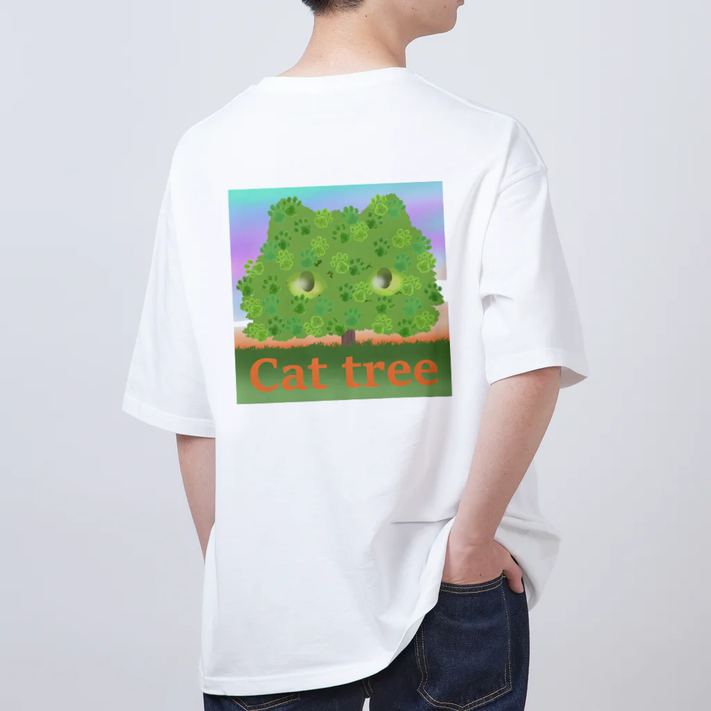 Charamaru MarketのＣＡＴ　ＴＲＥＥ オーバーサイズTシャツ