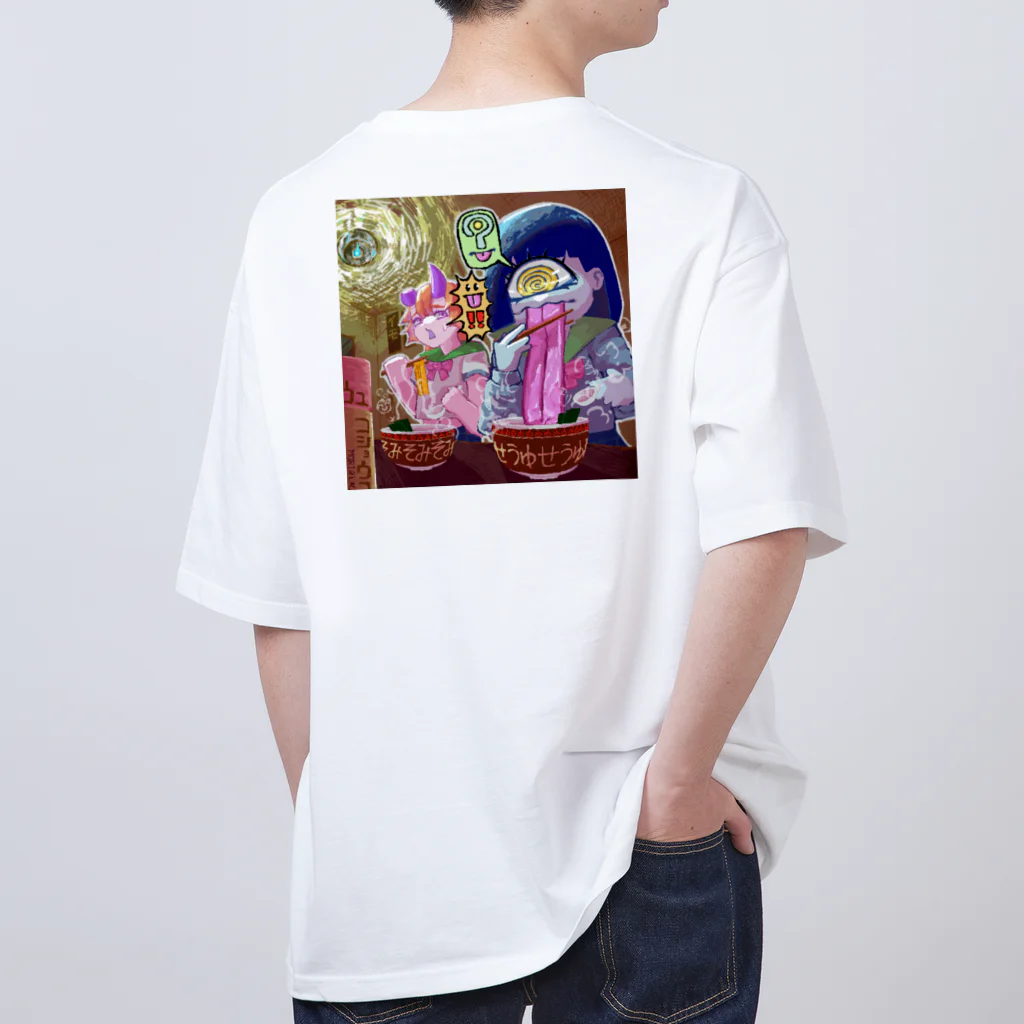 雨森守男のMORI and LAO #1 ラーメンガールズ オーバーサイズTシャツ