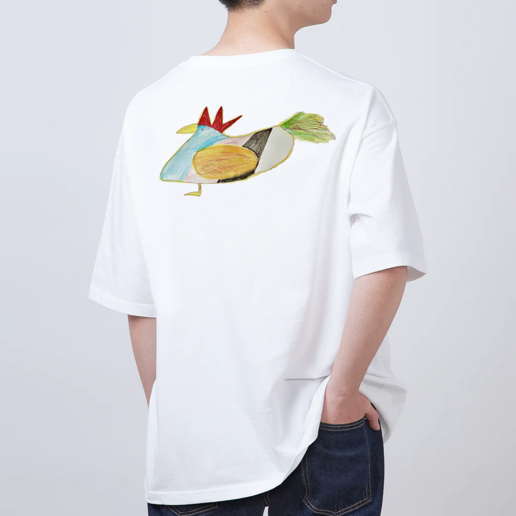 birds_snowdropsのにわとりカラフル Oversized T-Shirt