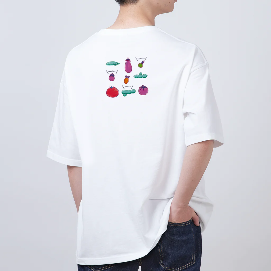 Aランチサラダ付SHOPの夏野菜たち Oversized T-Shirt