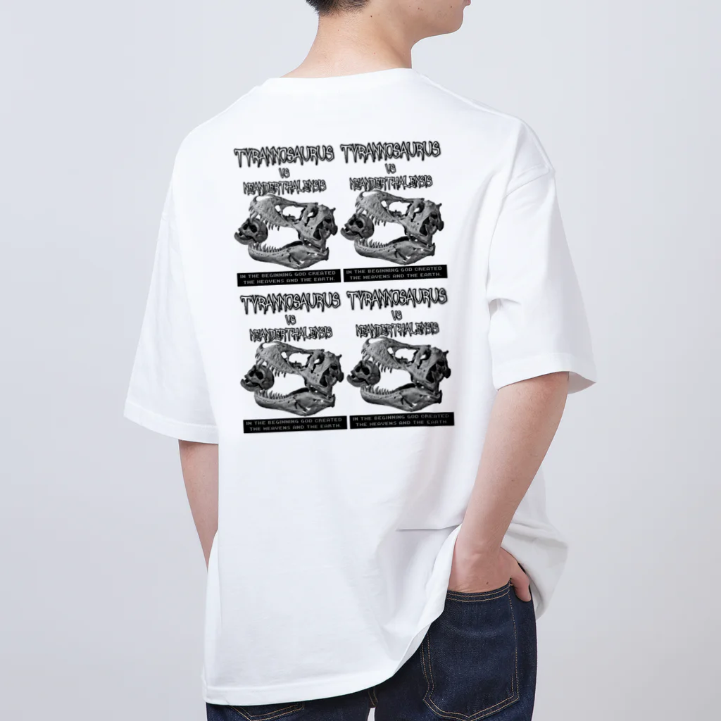 🌙12moonMonsterZ🌙のティラノサウルスvsネアンデルターレンシス Oversized T-Shirt