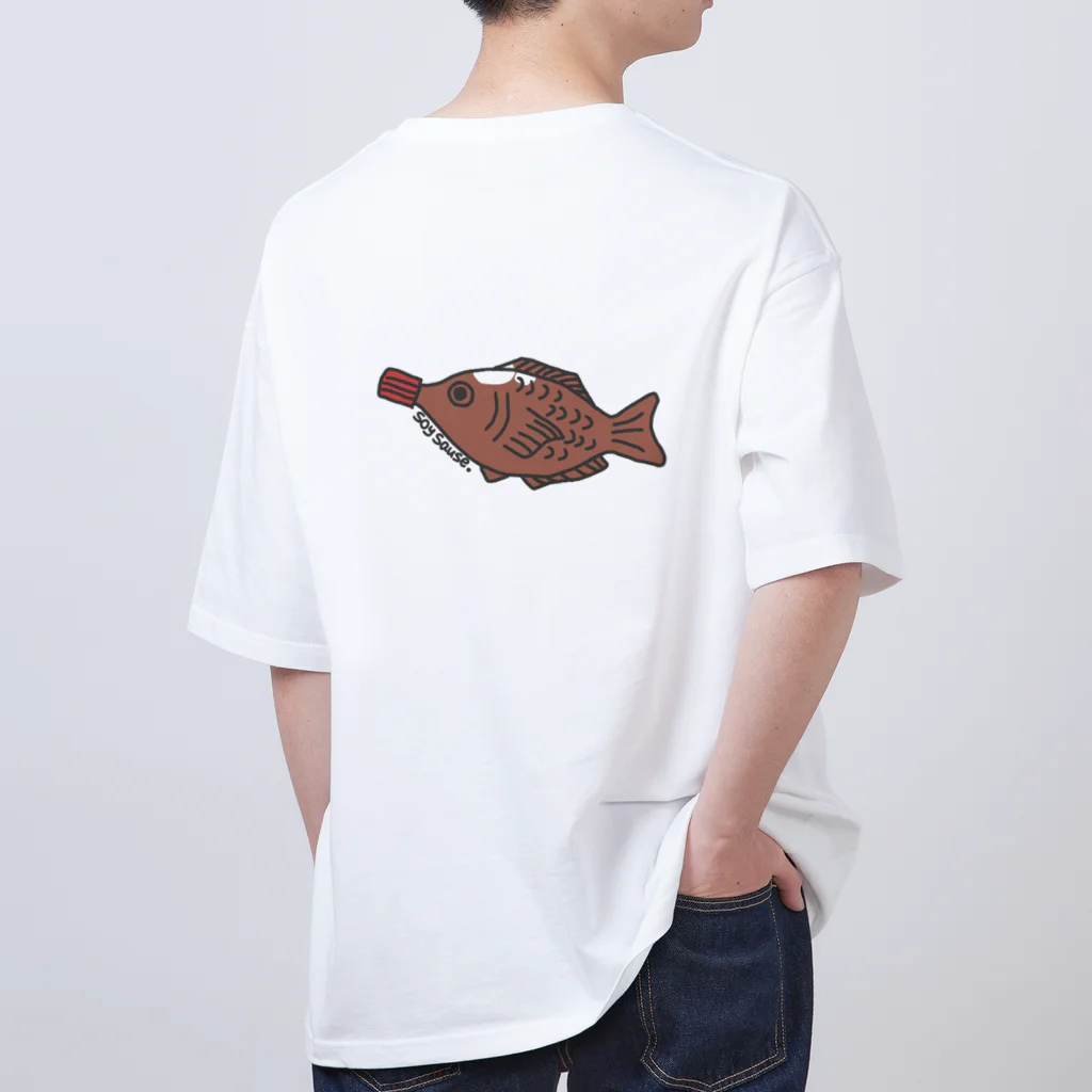 ゆるふわドーナツのお魚お醤油ボトル Oversized T-Shirt